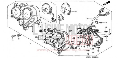 METER (2) CB600F21 de 2001